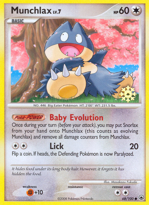 Majestic Dawn Munchlax #68 Snowflake Promo